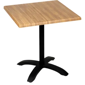 mobiliario-contract-mesa mora pie fundicion aluminio negro 72cm alto